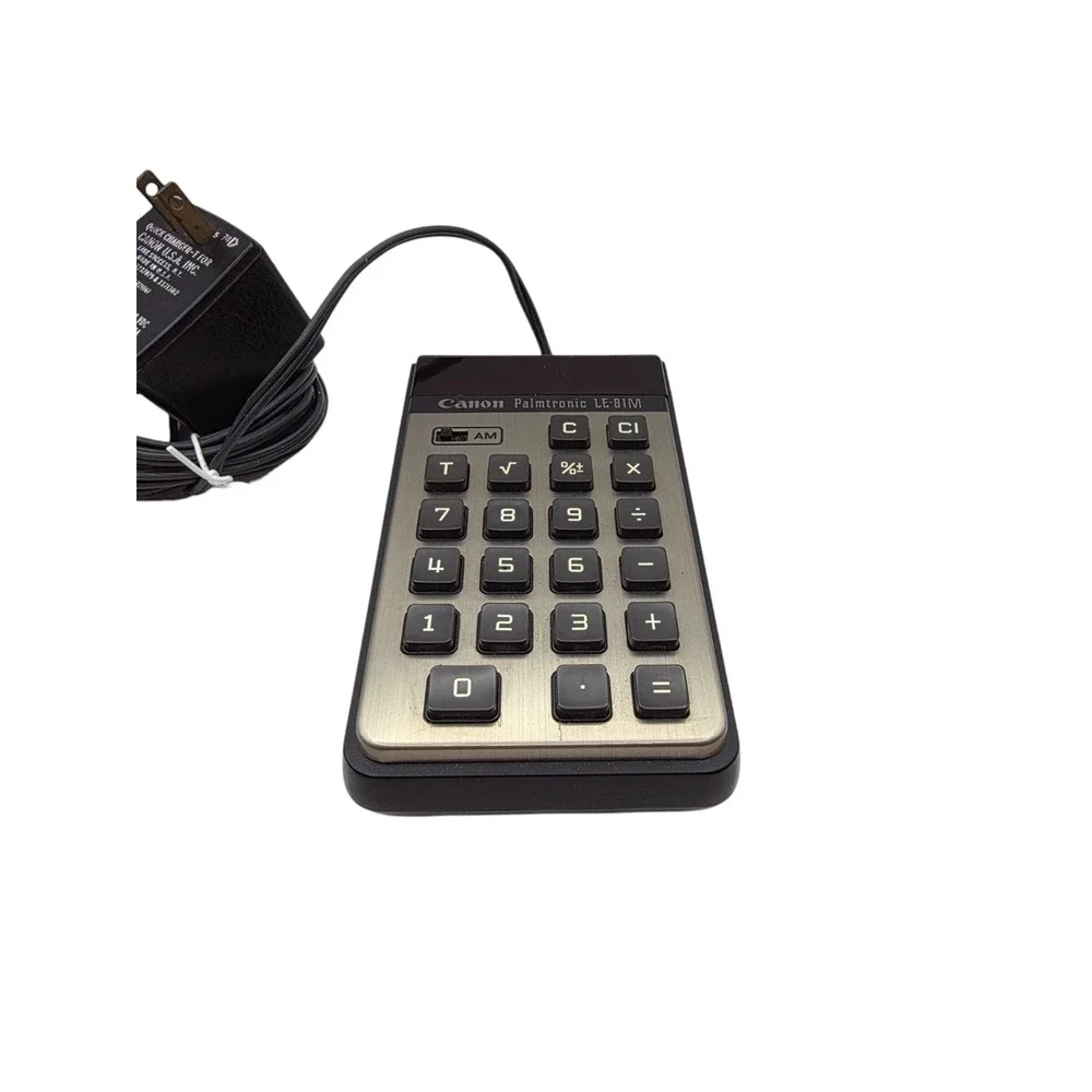 Vintage Canon palmtronic LE-81M Calculator w/ Power Adapter - Tested & Works -